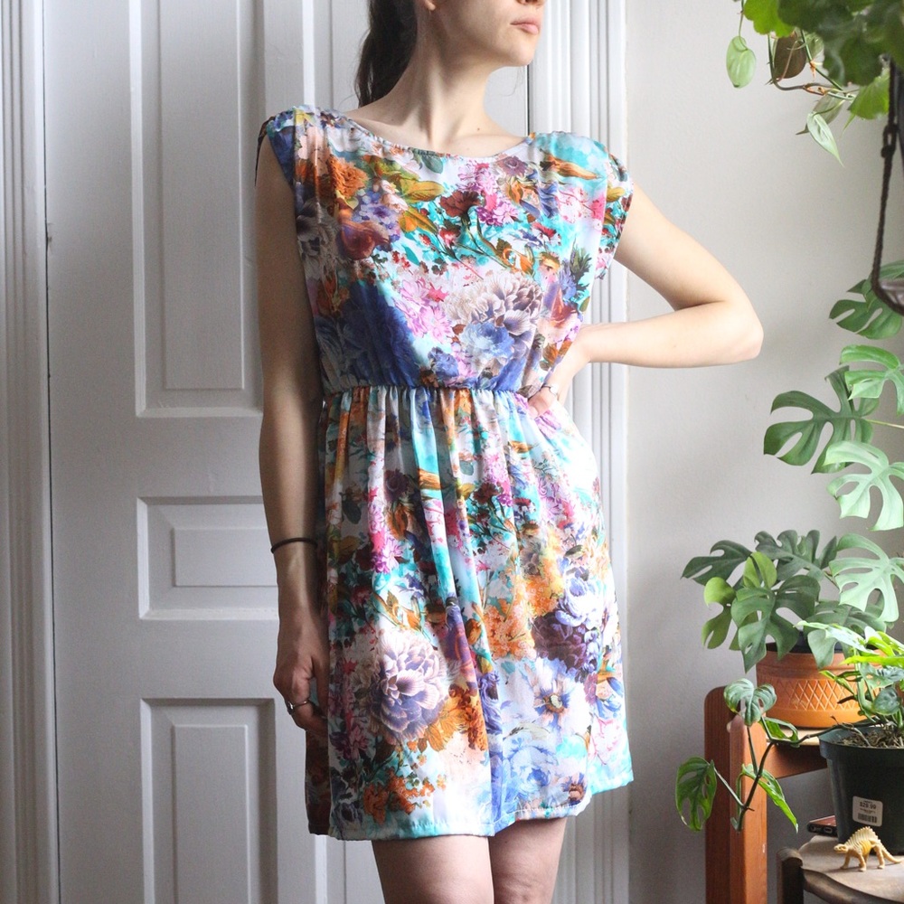 Handmade floral patterned dress